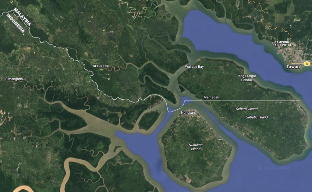 "Pilem-pilem P. Ramlee"dalam Keseharian dan Ingatan Kolektif Warga Perbatasan Nunukan Gambar peta Nunukan di perbatasan Indonesia dengan Sabah, Malaysia.