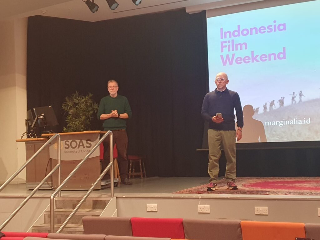 Eric Sasono and Dr Ben Murtagh presenting the Indonesia Film Weekend